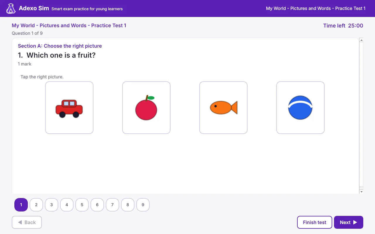 Choose the right picture: which one is a fruit?